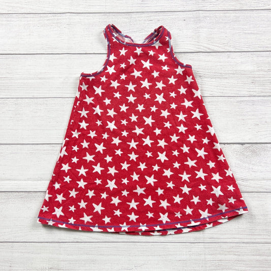 Cat & Jack Red Tank Dress Star Print Girls Sleeveless XS 4-5