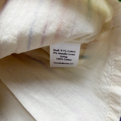 Hanna Andersson Baby Girl Rainbow Stripe Dress Cotton Linen 12-18 Months