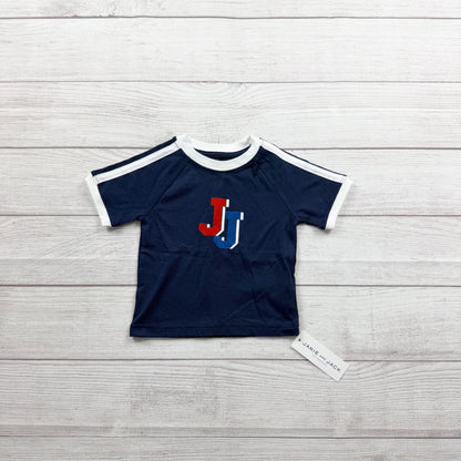 Janie and Jack Baby Boy Tee Ringer T-Shirt JJ Logo Cotton NWT 6-12 Months