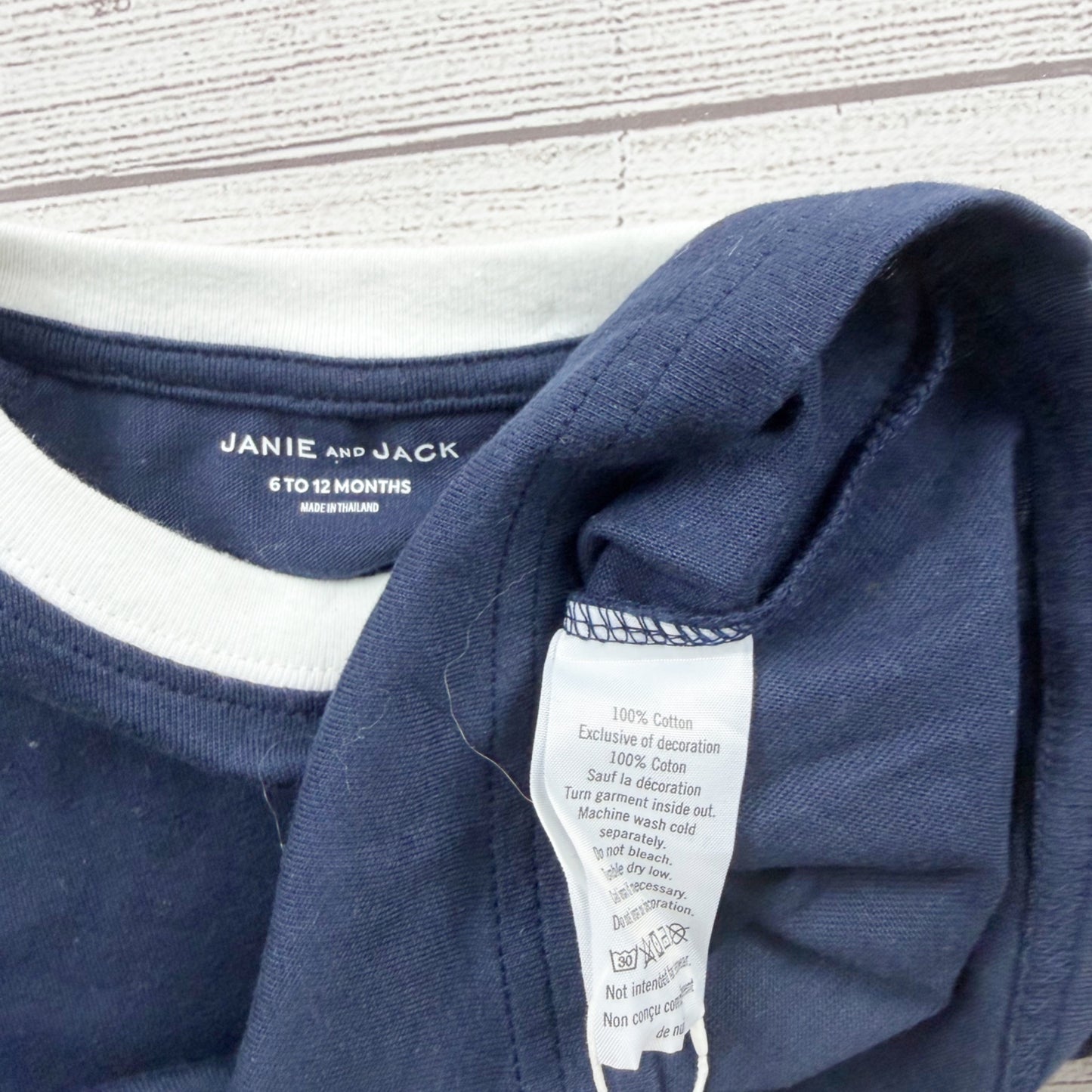 Janie and Jack Baby Boy Tee Ringer T-Shirt JJ Logo Cotton NWT 6-12 Months
