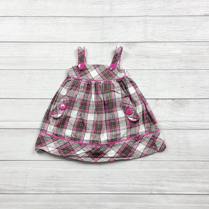 The Children’s Place Baby Girl Plaid Jumper Dress Pinafore 12-18 Months