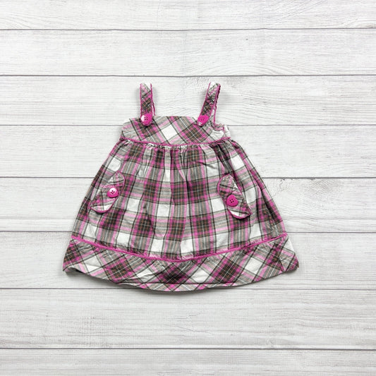 The Children’s Place Baby Girl Plaid Jumper Dress Pinafore 12-18 Months