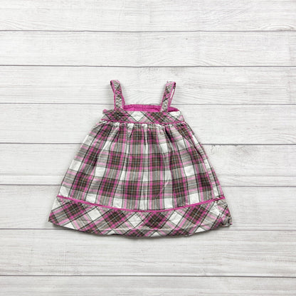 The Children’s Place Baby Girl Plaid Jumper Dress Pinafore 12-18 Months