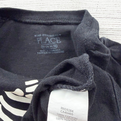 The Children’s Place Toddler Girls Halloween Shirt Skeleton Graphic 18-24 Months
