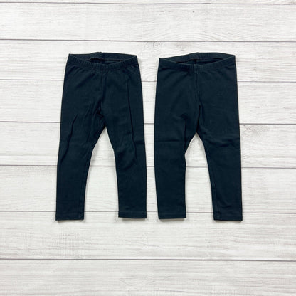 Cat & Jack Toddler Leggings Black Stretch Pants Bundle 2T