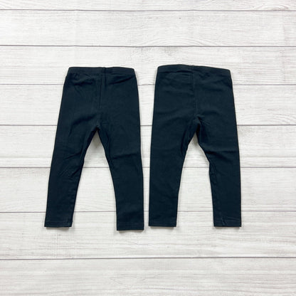 Cat & Jack Toddler Leggings Black Stretch Pants Bundle 2T
