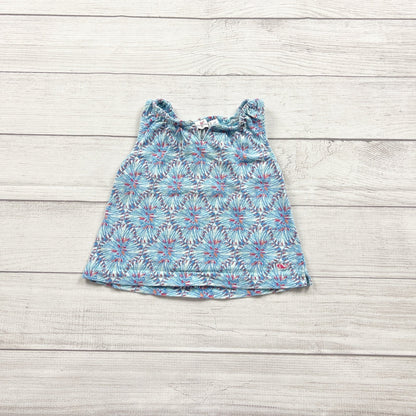 Vineyard Vines Girls Printed Sleeveless Tank Top Floral Blue Pink 2T