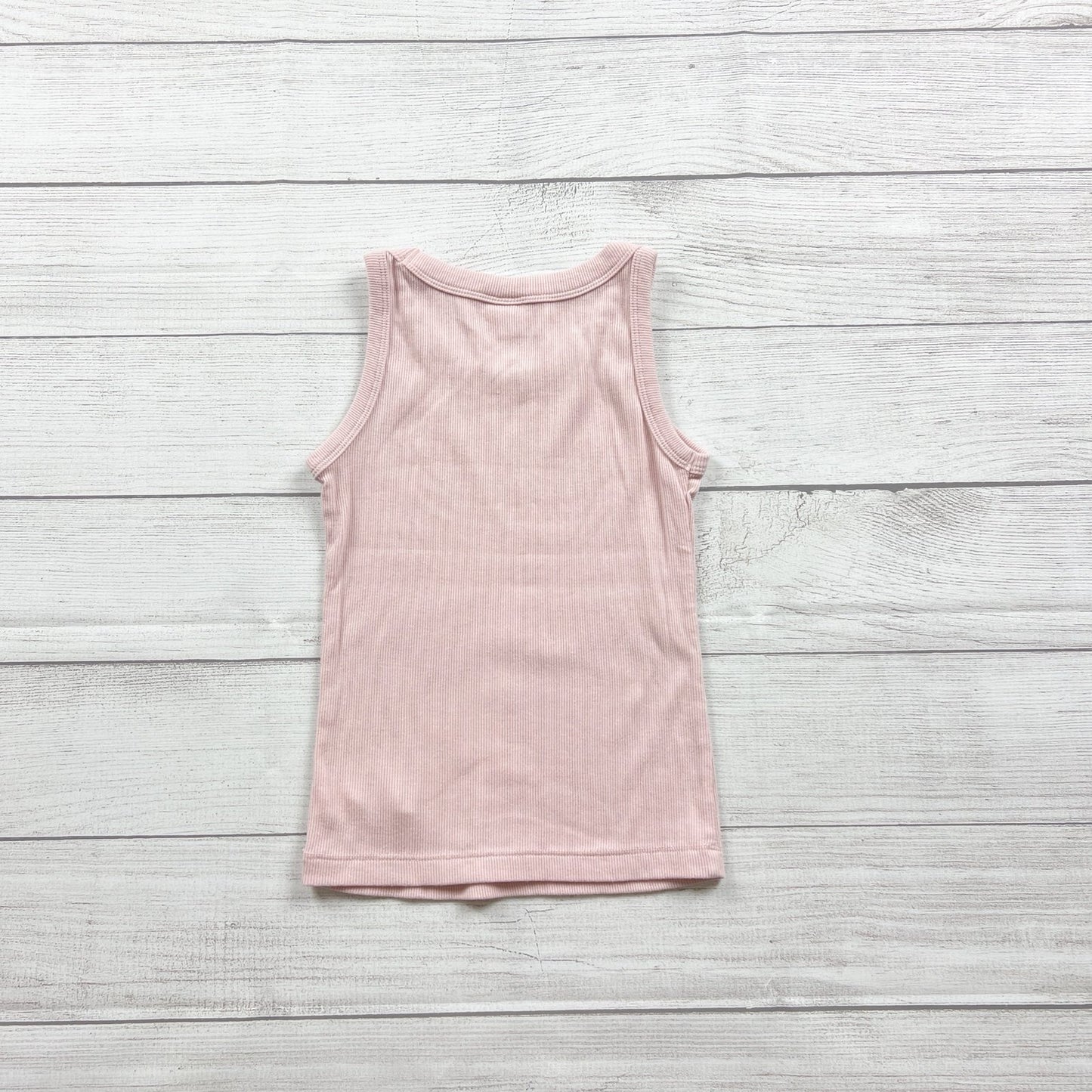 Old Navy Girls Pink Ribbed Tank Top Soft Knit Casual Sleeveless Shirt S 6-7