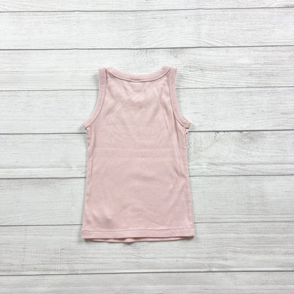 Old Navy Girls Pink Ribbed Tank Top Soft Knit Casual Sleeveless Shirt S 6-7
