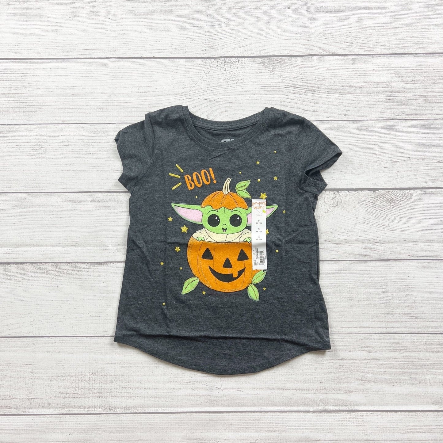Star Wars Jumping Beans Girls Short Sleeve Halloween T-Shirt Pumpkin NWT 5