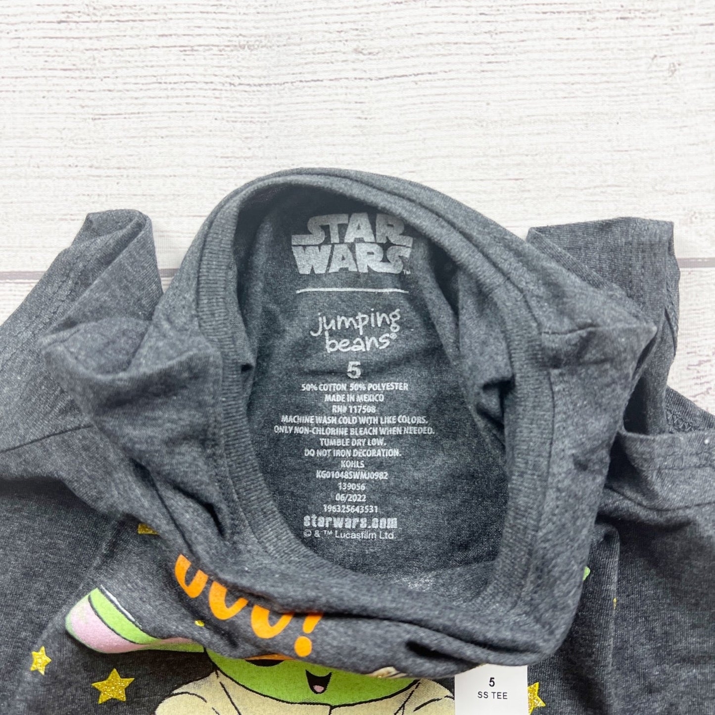 Star Wars Jumping Beans Girls Short Sleeve Halloween T-Shirt Pumpkin NWT 5