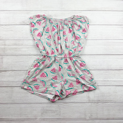 Old Navy Girls Romper Watermelon Print Off Shoulder One Piece Outfit XL 14-16