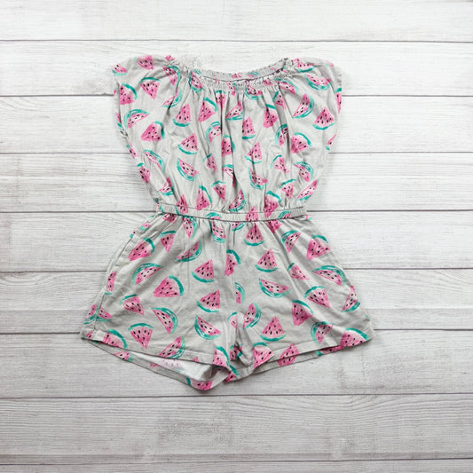 Old Navy Girls Romper Watermelon Print Off Shoulder One Piece Outfit XL 14-16