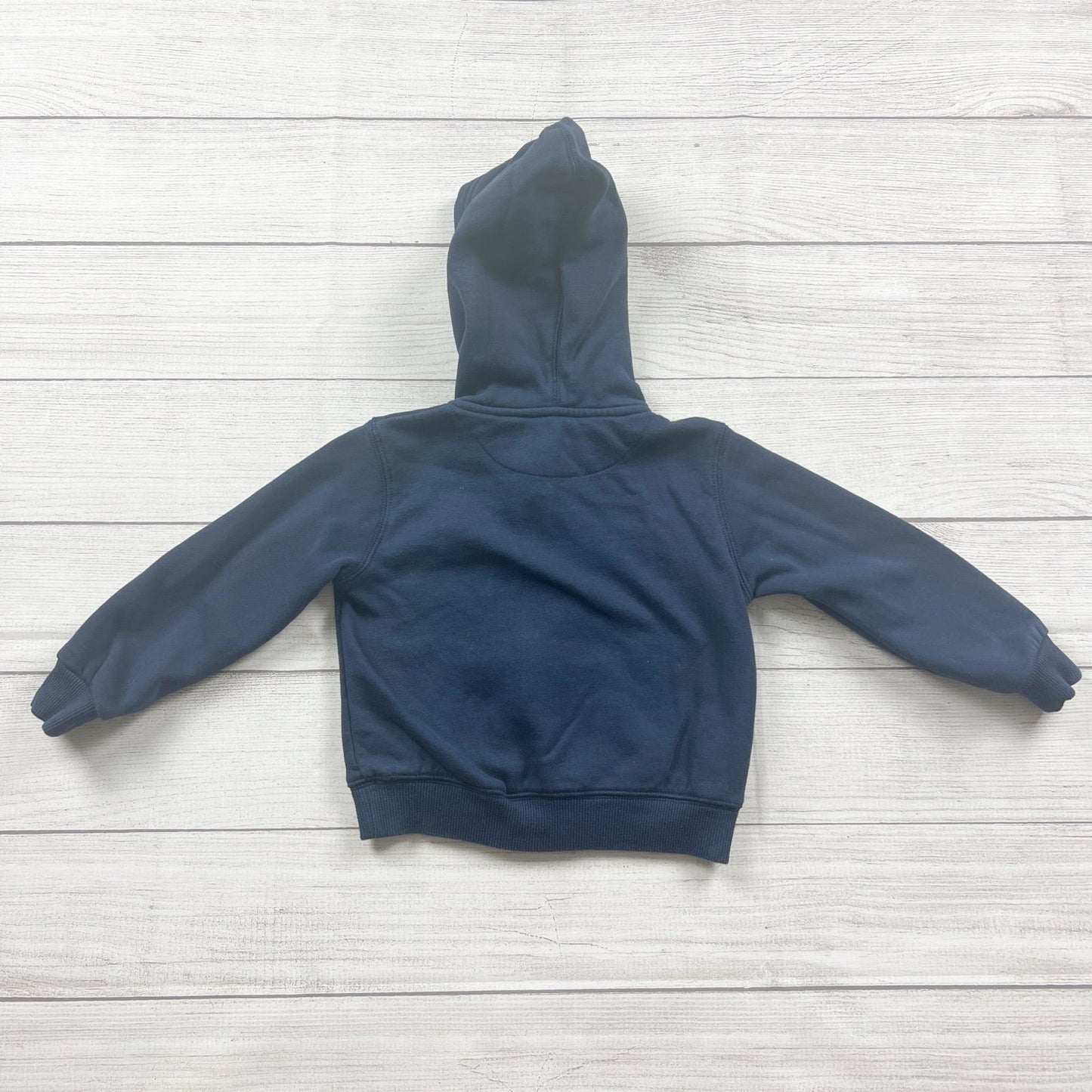 Nike Navy Blue Zip-Up Hoodie Kids Sweatshirt Classic Logo 3T