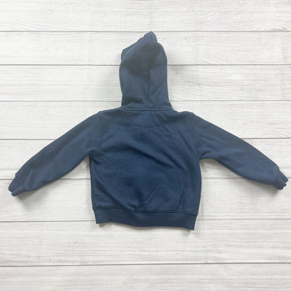 Nike Navy Blue Zip-Up Hoodie Kids Sweatshirt Classic Logo 3T