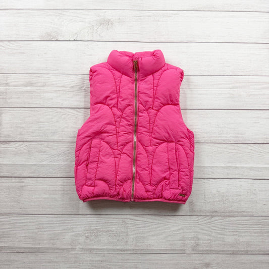 Tahari Girl Pink Puffer Vest Full Zip Sleeveless Lightweight 7-8