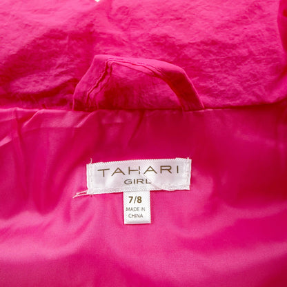 Tahari Girl Pink Puffer Vest Full Zip Sleeveless Lightweight 7-8