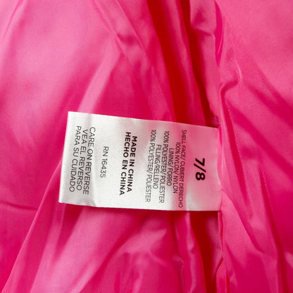 Tahari Girl Pink Puffer Vest Full Zip Sleeveless Lightweight 7-8