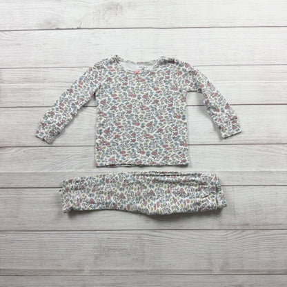 Carter's Floral Print Long Sleeve Pajama Set Toddler Lightweight Cotton Blend 2T