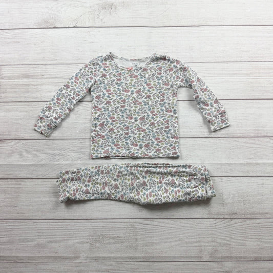 Carter's Floral Print Long Sleeve Pajama Set Toddler Lightweight Cotton Blend 2T