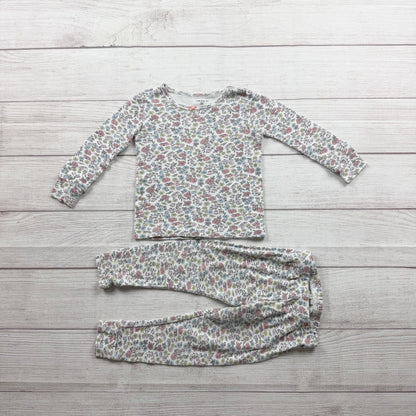 Carter's Floral Print Long Sleeve Pajama Set Toddler Lightweight Cotton Blend 2T