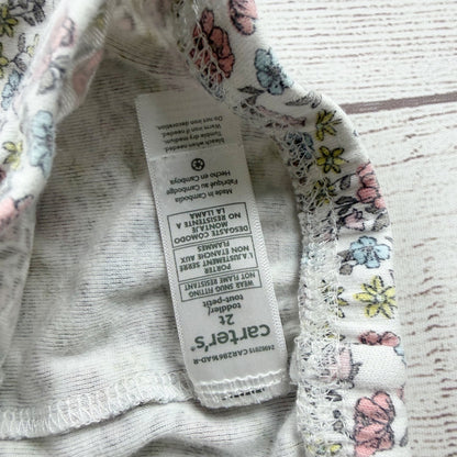 Carter's Floral Print Long Sleeve Pajama Set Toddler Lightweight Cotton Blend 2T
