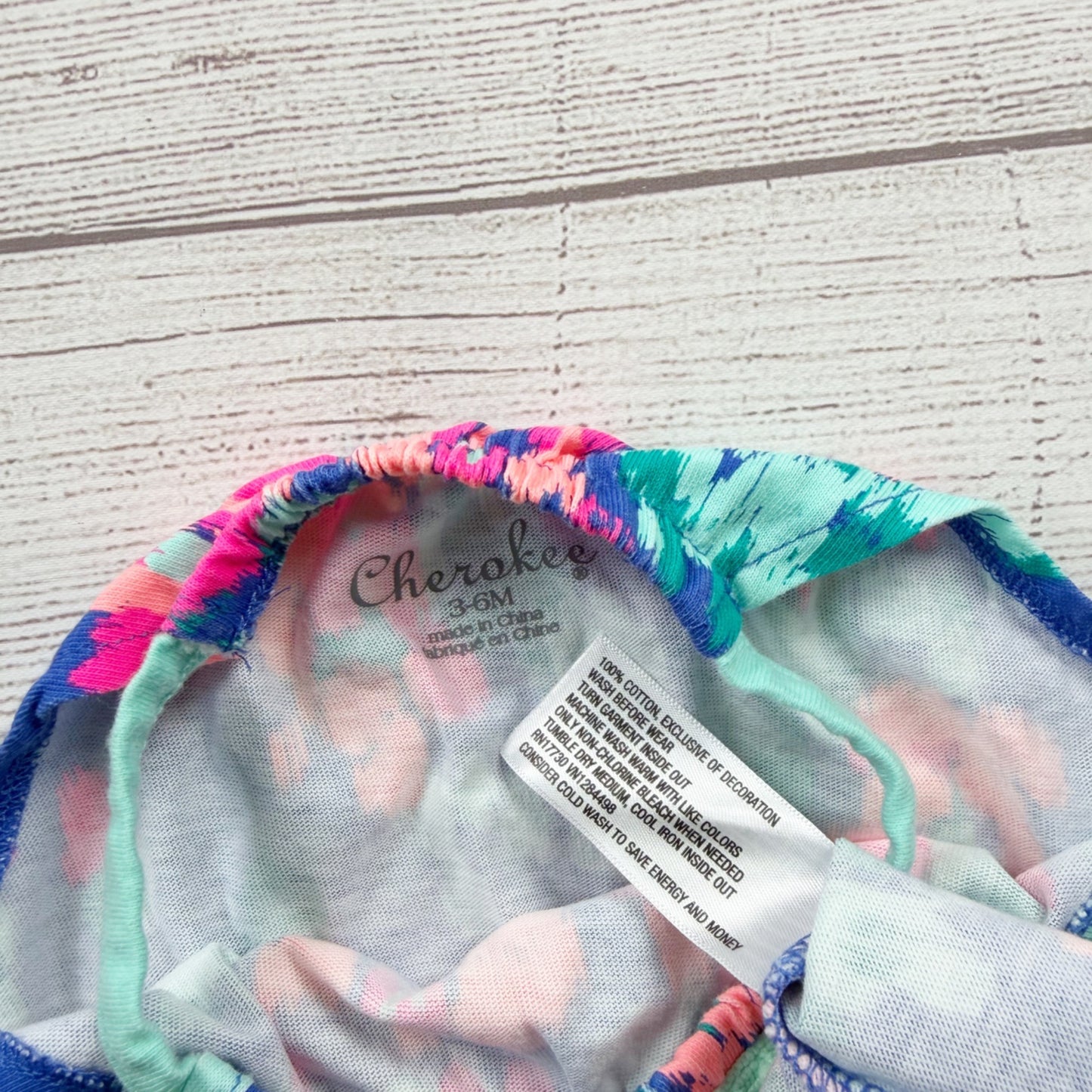 Cherokee Floral Halter Romper Baby Girls Retro Summer Outfit 3-6 Months