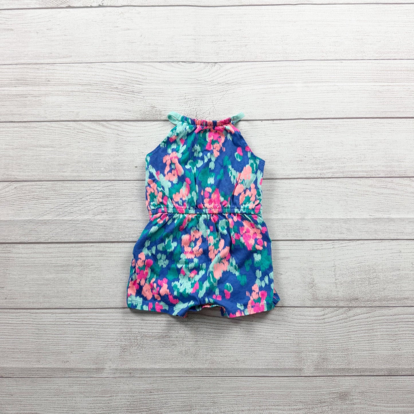 Cherokee Floral Halter Romper Baby Girls Retro Summer Outfit 3-6 Months