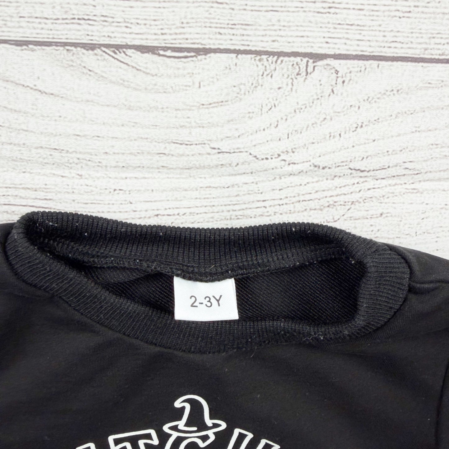 Toddler Halloween Sweatshirt “Witches Be Crazy” Graphic Crewneck Pullover 2-3