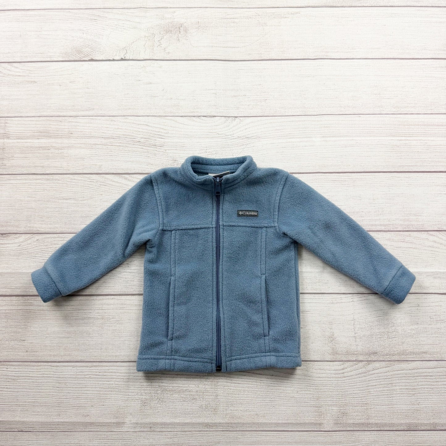 Columbia Baby Fleece Jacket Full Zip Long Sleeve Blue Winter Warm 18-24 Months