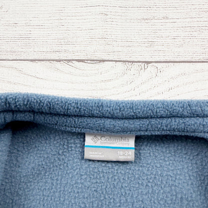 Columbia Baby Fleece Jacket Full Zip Long Sleeve Blue Winter Warm 18-24 Months