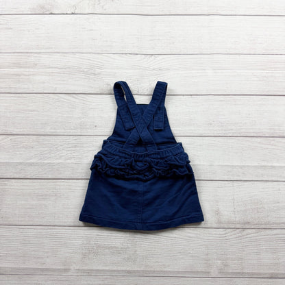 Carter's Baby Girls Jumper Dress Navy Blue Turkey Applique 6-9 Months