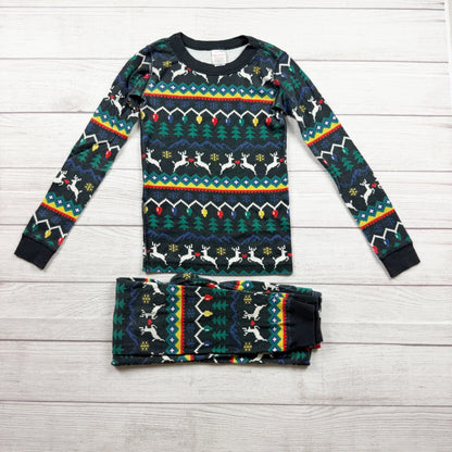 Hanna Andersson Rainbow Holiday Pajama Set Reindeer Print 130 8