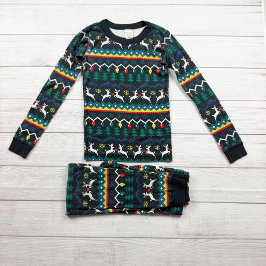 Hanna Andersson Rainbow Holiday Pajama Set Reindeer Print 130 8
