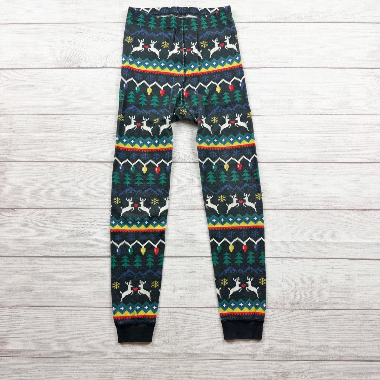Hanna Andersson Rainbow Holiday Pajama Set Reindeer Print 130 8