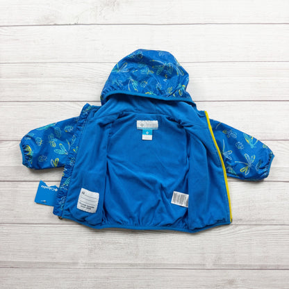 Columbia Baby Fleece Lined Waterproof Jacket Hood Dragonfly Bug NWT 6-12 Months
