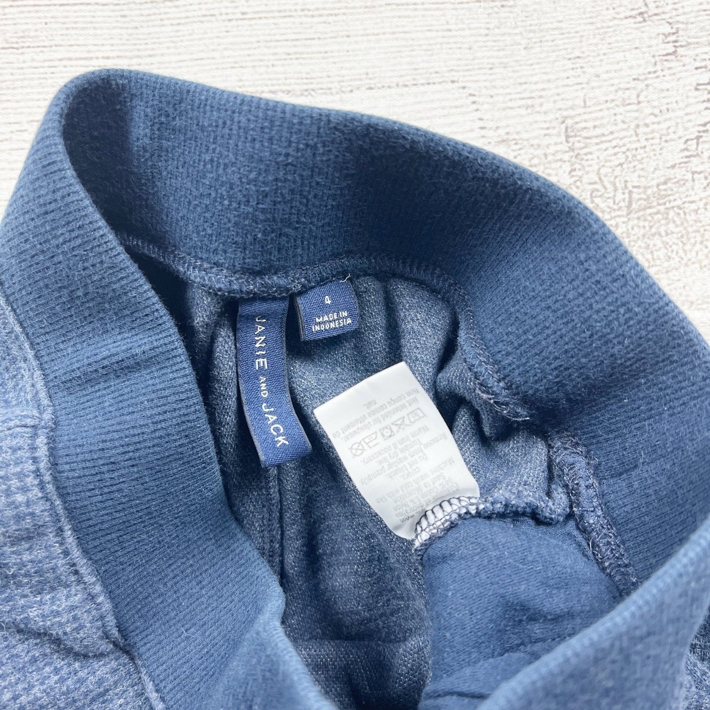 Janie And Jack Toddler Boys Blue Textured Jogger Pants 4