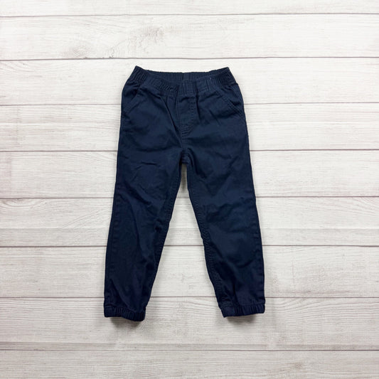 Nautica Kids Navy Blue Elastic Waist Jogger Pants 100% Cotton 4T