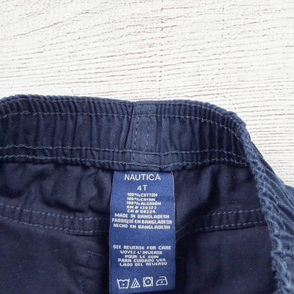 Nautica Kids Navy Blue Elastic Waist Jogger Pants 100% Cotton 4T