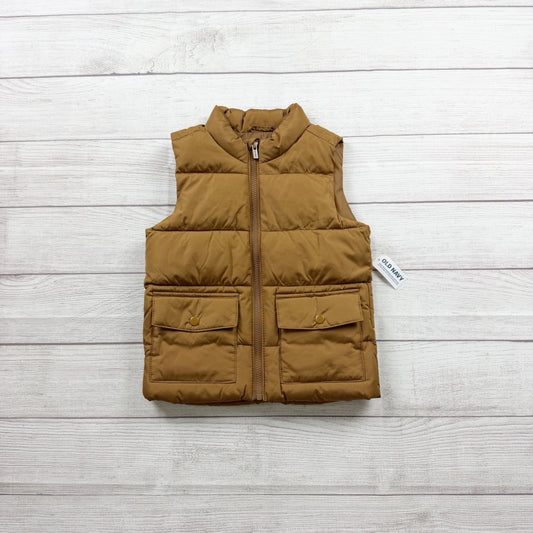 Old Navy Kids Puffer Vest Zip Up Water Resistant Quilted Vest Pockets NWT 5T