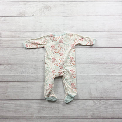 The Peanutshell Floral Footed Sleeper Baby Pajamas 0-3 Months
