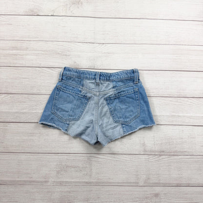 Gap Kids High Rise Denim Shorts “Shortie” Two Tone Blue Jean Cutoff Shorts 12