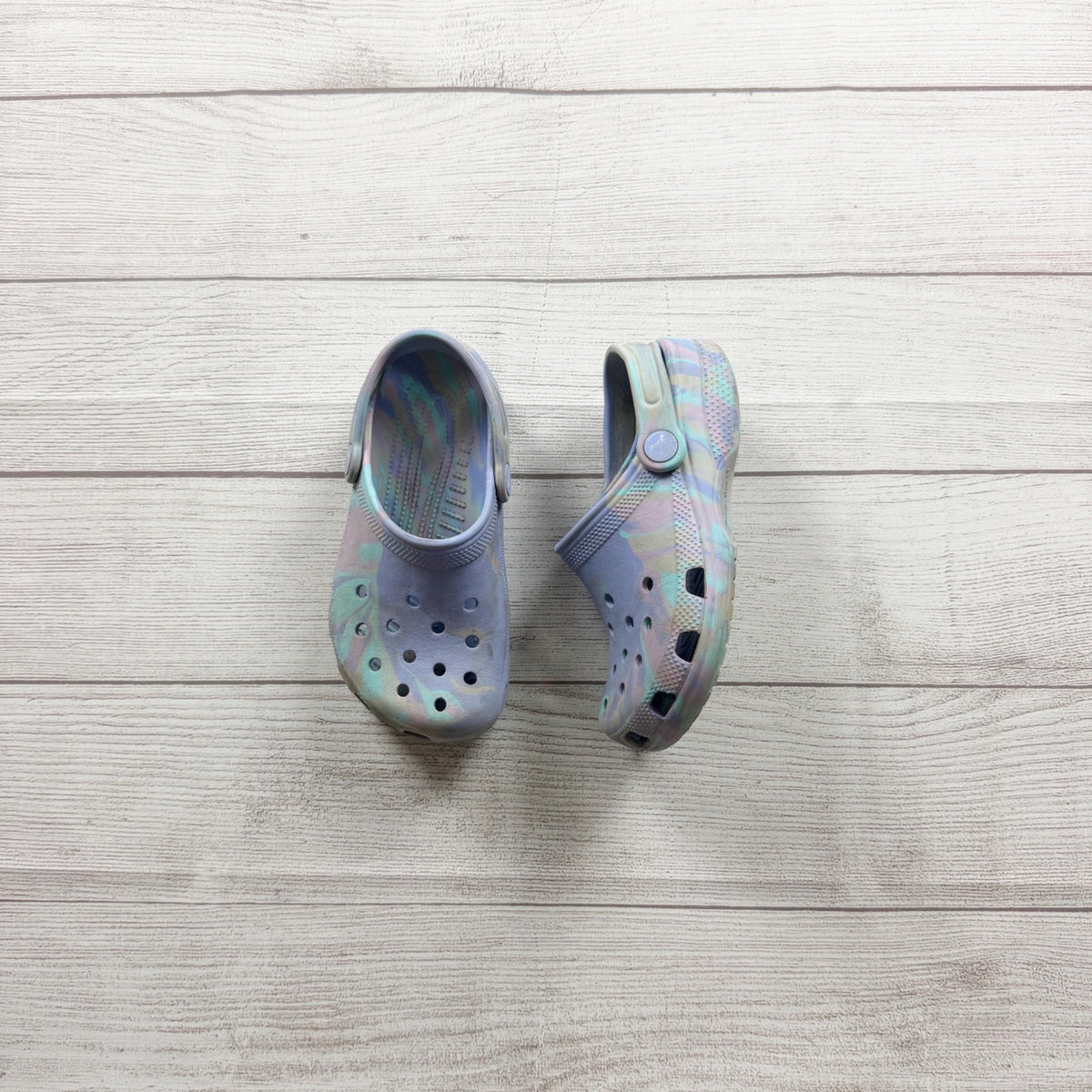 Crocs Tie Dye Classic Clog Shoes Kid Junior 1