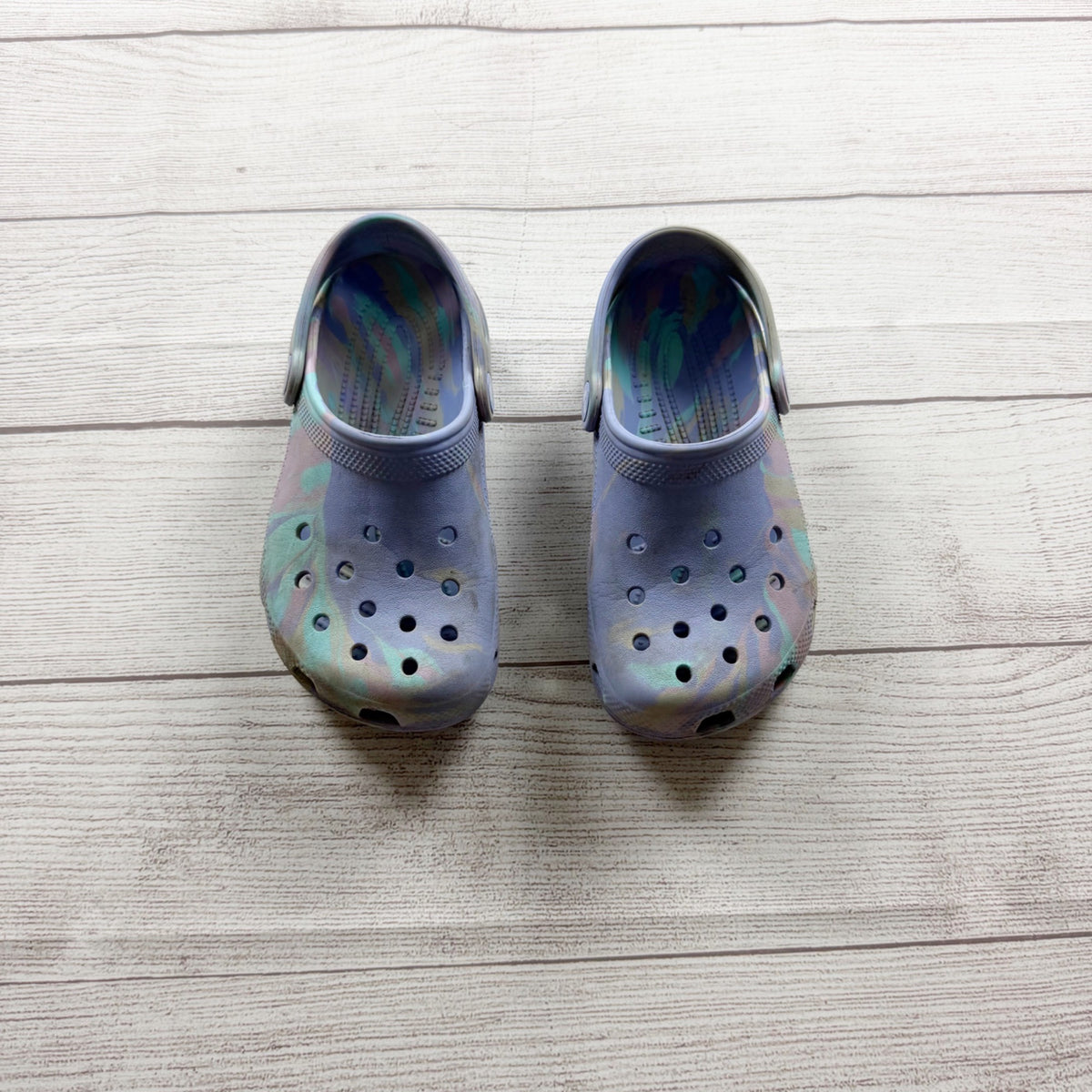 Crocs Tie Dye Classic Clog Shoes Kid Junior 1