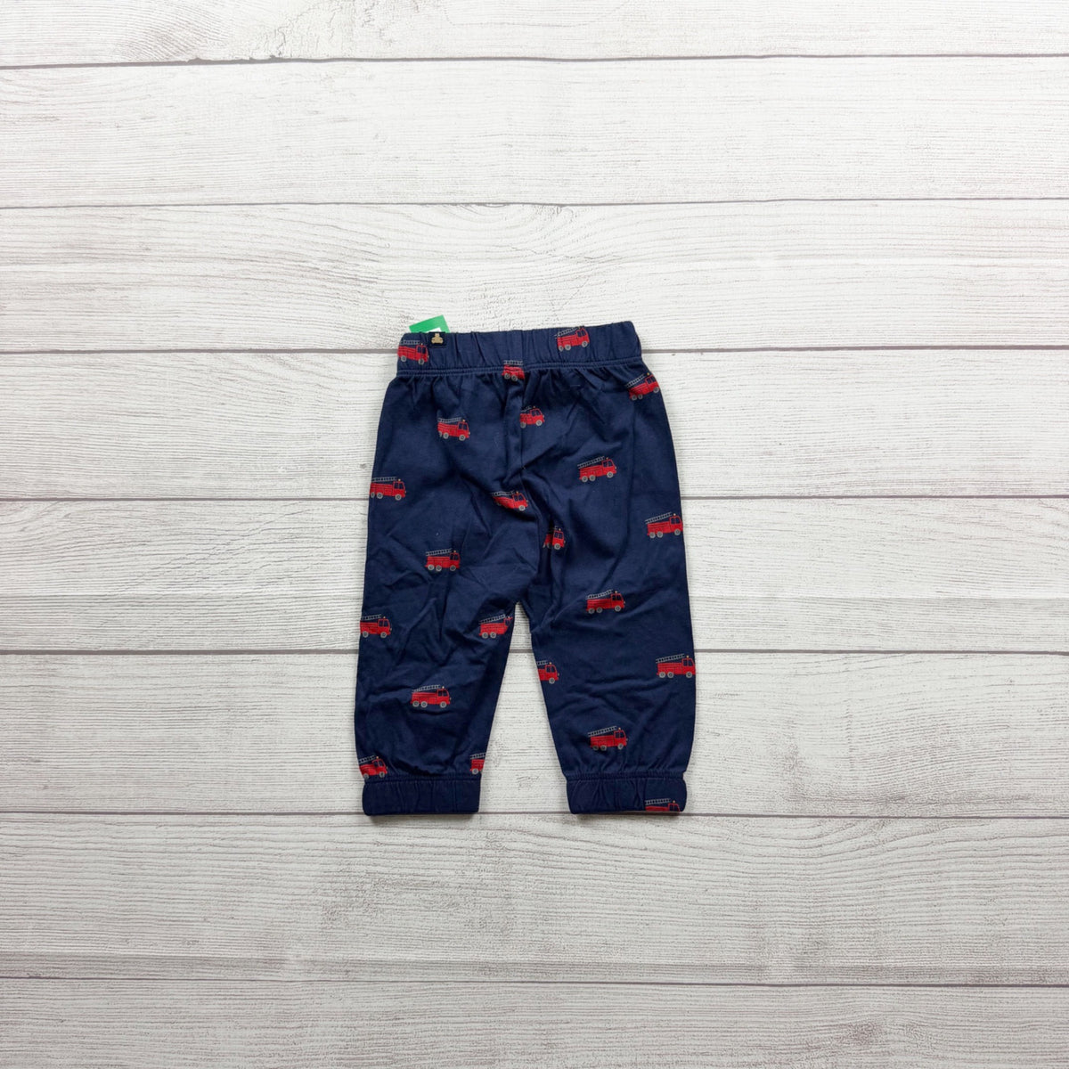Baby Gap Fire Truck Print Organic Cotton Jogger Pants Navy NWT 3-6 Months