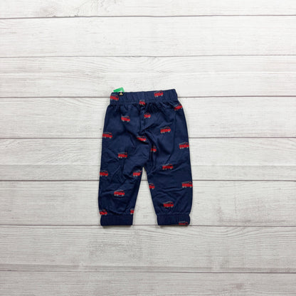 Baby Gap Fire Truck Print Organic Cotton Jogger Pants Navy NWT 3-6 Months