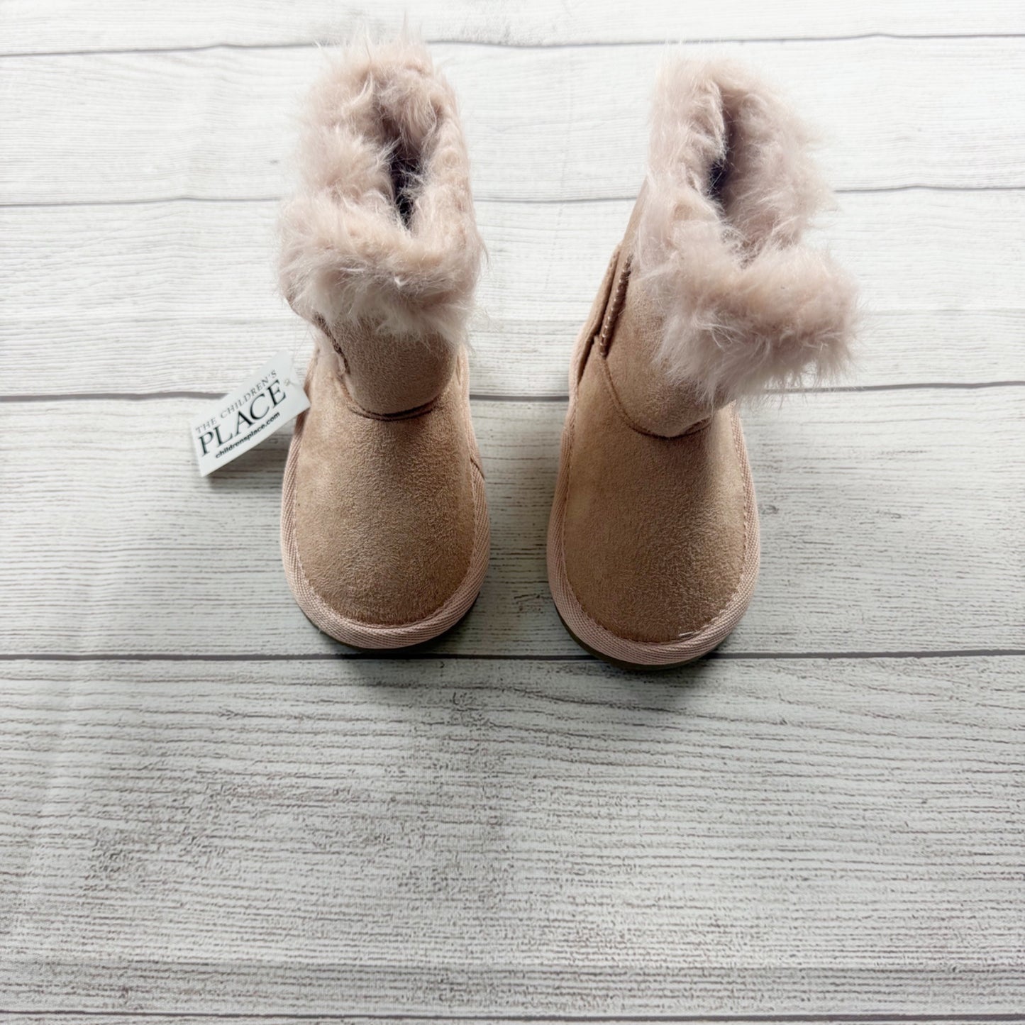 The Children’s Place Toddler Girls Boots Pink Faux Fur Suede Winter Booties 5