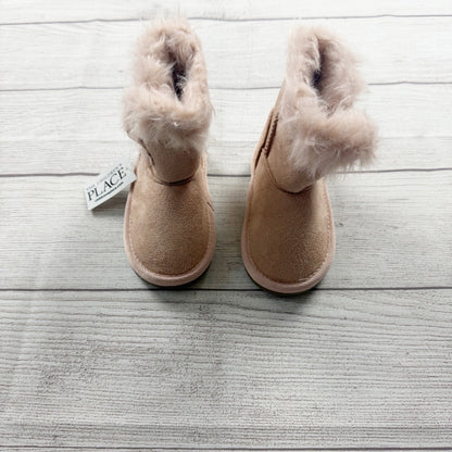 The Children’s Place Toddler Girls Boots Pink Faux Fur Suede Winter Booties 5
