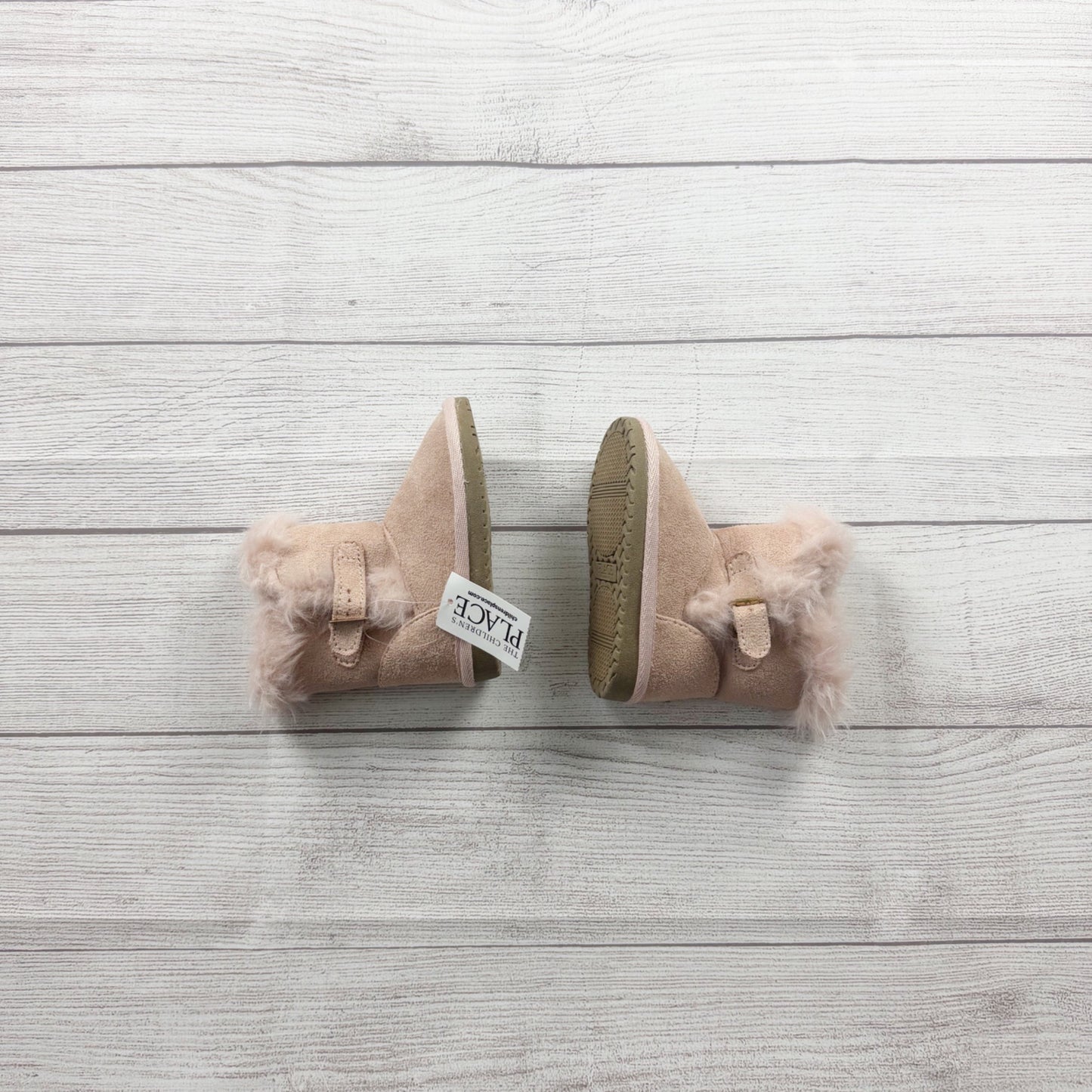 The Children’s Place Toddler Girls Boots Pink Faux Fur Suede Winter Booties 5