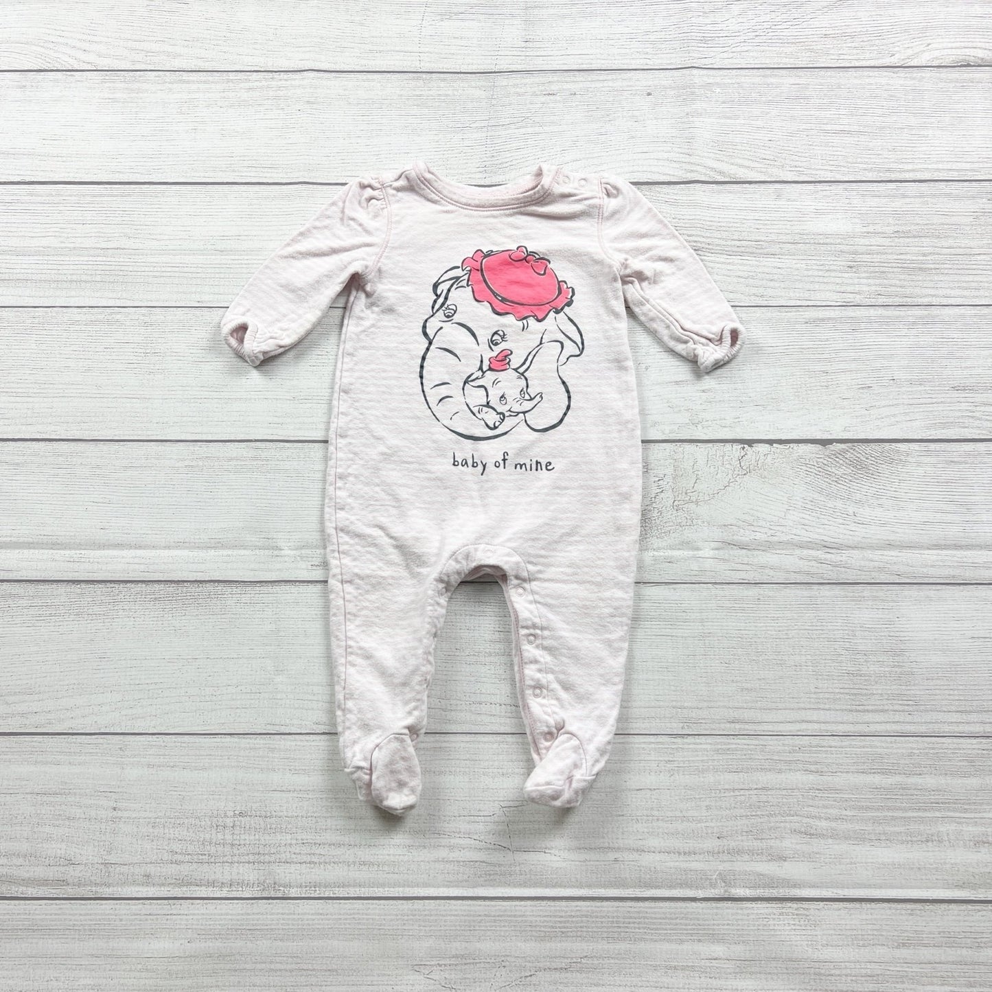 Baby Gap x Disney Baby Dumbo Footed Sleeper “Baby of Mine” Pajamas 3-6 Months